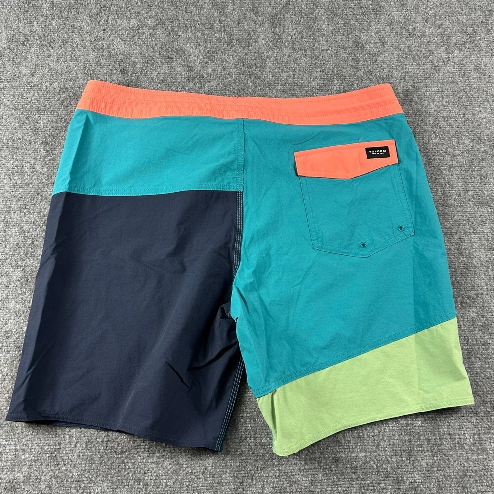 Volcom Board Shorts Mens‎ 38 Multicolor Liberators Colorblock Swim Trunks